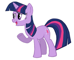 Size: 784x641 | Tagged: safe, artist:benpictures1, twilight sparkle, pony, unicorn, dragon quest, g4, cute, female, inkscape, mare, raised hoof, simple background, solo, transparent background, twiabetes, unicorn twilight, vector