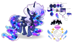 Size: 7024x4040 | Tagged: safe, artist:arctusthegoddess, artist:taxidermied-bases, oc, oc only, alicorn, deity, pony, base used, bio, concave belly, digital art, galaxy hair, goddess, ms paint, paint tool sai, reference sheet, simple background, slender, thin, transparent background
