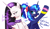 Size: 4346x2541 | Tagged: safe, artist:maren, princess celestia, princess luna, alicorn, pony, between dark and dawn, g4, 2019, 80s princess luna, alternate hairstyle, collar, dialogue, duo, emo, emolestia, female, goth, high res, old art, punklestia, simple background, spiked collar, white background