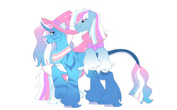 Size: 1280x800 | Tagged: safe, artist:itstechtock, oc, oc only, pony, unicorn, clothes, female, hat, mare, not trixie, pride, pride flag, scarf, simple background, transgender pride flag, white background, witch hat