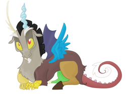 Size: 1024x767 | Tagged: safe, artist:vanderlyle, discord, draconequus, g4, 2011, cute, discute, male, old art, simple background, solo, transparent background