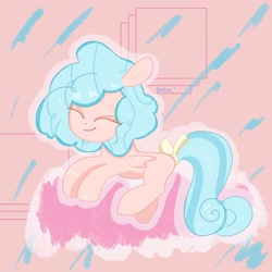 Size: 2048x2048 | Tagged: safe, artist:tenlilacs_, artist:tenten, cozy glow, pegasus, pony, g4, cozybetes, cute, eyes closed, female, filly, foal, high res, solo
