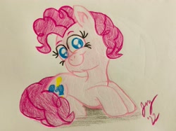 Size: 3814x2860 | Tagged: safe, artist:jesslmc16, pinkie pie, earth pony, pony, g4, colored, colored pencil drawing, high res, solo, traditional art
