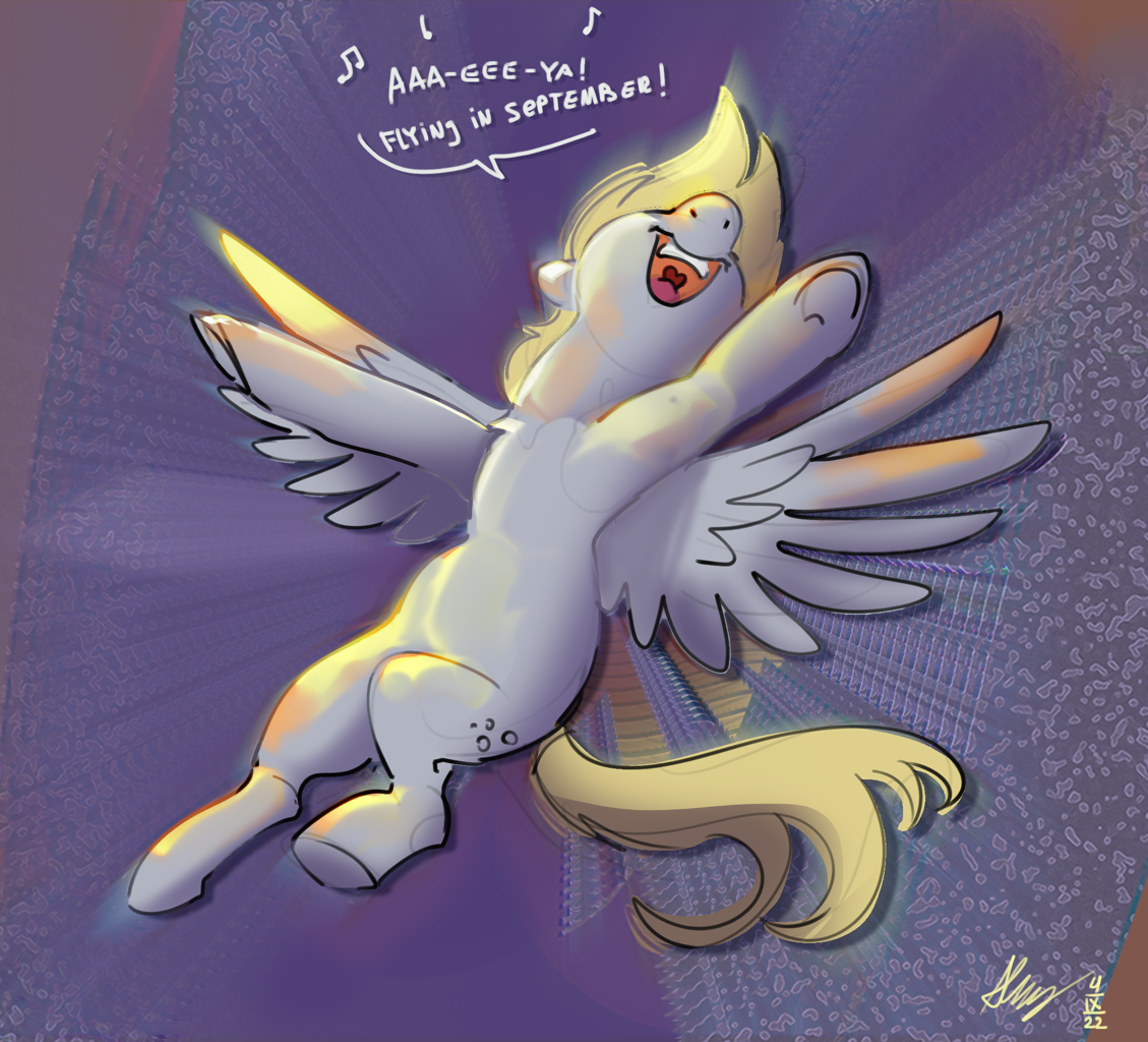 #2945303 - safe, artist:alumx, derpy hooves, <b>pegasus</b>, pony, dialogue, earth...