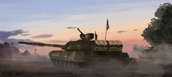 Size: 4000x1800 | Tagged: safe, artist:dr-fade, oc, pony, balkenkreuz, comments locked down, current events, graveyard of comments, implied russia, tank (vehicle), ukraine