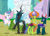 Size: 1280x928 | Tagged: safe, artist:hate-love12, pharynx, princess flurry heart, queen chrysalis, thorax, alicorn, changedling, changeling, pony, g4, a better ending for chrysalis, king thorax, older, older flurry heart, prince pharynx, statue, what if