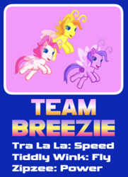 Size: 248x343 | Tagged: safe, editor:4-chap, tiddly wink, tra-la-la, zipzee, breezie, pony, g3, antennae, crossover, female, mare, smiling, sonic heroes, sonic the hedgehog (series), team, text, wings