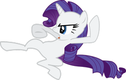 Size: 900x574 | Tagged: safe, artist:segfaultd, rarity, pony, unicorn, g4, season 2, the return of harmony, angry, female, mare, martial artist rarity, narrowed eyes, open mouth, simple background, solo, transparent background, vector