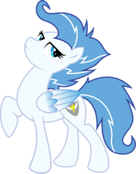 Size: 600x770 | Tagged: safe, artist:lampknapp, oc, oc only, oc:shimmering sheild, pegasus, pony, female, mare, raised hoof, simple background, solo, transparent background, vector
