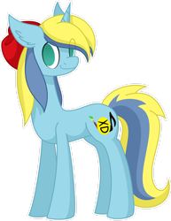 Size: 2152x2787 | Tagged: safe, artist:emc-blingds, oc, oc only, pony, unicorn, bow, ear fluff, eye clipping through hair, hair bow, high res, horn, simple background, smiling, solo, transparent background, unicorn oc