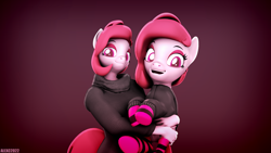 Size: 1920x1080 | Tagged: safe, artist:alexsc112, oc, oc:magenstar, earth pony, pony, anthro, 3d, anthro with ponies, clothes, earth pony oc, holding a pony, source filmmaker, sweater