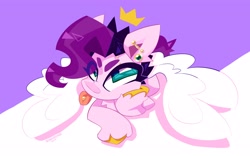 Size: 3364x2100 | Tagged: safe, artist:nekosnicker, pipp petals, pegasus, pony, g5, crown, ear piercing, eye clipping through hair, high res, jewelry, looking at you, piercing, raspberry, regalia, solo, spread wings, tongue out, tongue piercing, wings