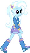 Size: 98x174 | Tagged: safe, artist:botchan-mlp, trixie, human, equestria girls, g4, animated, clothes, female, pixel art, shoes, simple background, solo, transparent background