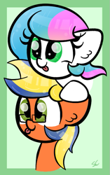 Size: 399x637 | Tagged: safe, artist:sugarcloud12, oc, oc only, oc:sugar cloud, pony, chibi, female, glasses, mare, tongue out