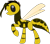 Size: 2596x2310 | Tagged: safe, artist:emc-blingds, oc, oc only, original species, wasp, wasp pony, high res, raised hoof, simple background, solo, transparent background