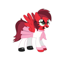 Size: 1971x1771 | Tagged: safe, artist:lunahazacookie, oc, oc only, pegasus, pony, clothes, glasses, grin, pegasus oc, school uniform, simple background, smiling, solo, transparent background, wings