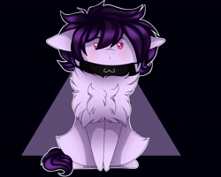 Size: 4096x3277 | Tagged: safe, artist:chromatic-sheen, oc, oc only, pony, :<, blushing, chest fluff, chibi, cute, floppy ears, simple background, sitting