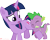 Size: 3011x2388 | Tagged: safe, artist:frownfactory, spike, twilight sparkle, dragon, pony, unicorn, g4, my little pony: friendship is magic, spike at your service, ear fluff, eyes closed, female, high res, horn, hug, male, mare, simple background, transparent background, unicorn twilight, vector