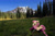 Size: 2100x1400 | Tagged: safe, artist:natureshy, fluttershy, bat pony, pony, g4, bat ponified, clothes, flutterbat, forest, irl, mountain, photo, plushie, race swap, scenery, socks, solo, striped socks