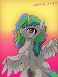 Size: 2020x2651 | Tagged: safe, artist:zlatdesign, oc, alicorn, pony, alicorn oc, female, high res, horn, simple background, wings