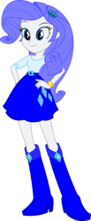 Size: 247x600 | Tagged: safe, artist:logofan100, artist:starman1999, oc, oc only, oc:diamond dust, human, equestria girls, g4, belt, boots, clothes, high heel boots, not rarity, offspring, parent:rarity, shirt, shoes, simple background, skirt, solo, transparent background