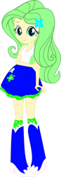 Size: 526x1519 | Tagged: safe, artist:logofan100, artist:starman1999, fluttershy, oc, oc only, oc:aqua fluttershy, human, equestria girls, g4, boots, clothes, high heel boots, shirt, shoes, simple background, skirt, socks, solo, transparent background