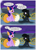 Size: 3089x4306 | Tagged: safe, artist:badumsquish, derpibooru exclusive, twilight sparkle, oc, alicorn, fox, fox pony, hybrid, kitsune, kitsune pony, monster pony, original species, pony, shadow pony, 2 panel comic, balcony, book, comic, cursed, dialogue, duo, egyptian, egyptian pony, evil grin, eyeshadow, female, folded wings, fox ears, fox tail, grin, heart, looking at you, magic, makeup, mare, open mouth, open smile, possessed, possession, red eyes, red eyeshadow, shadow, sharp teeth, show accurate, sitting, smiling, smirk, smug, solo, somnambulan curse, species swap, tail, tail wag, talking, talking to viewer, teeth, telekinesis, this will end in possession, transformation, twi-fox, twilight sparkle (alicorn), twilight's castle, wings, yellow eyes