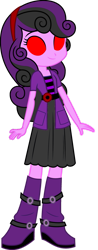 Size: 559x1429 | Tagged: safe, artist:logofan100, sweetie belle, human, equestria girls, g4, clothes, red eyes, simple background, solo, transparent background