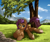 Size: 3543x3000 | Tagged: safe, artist:supermoix, oc, oc only, pegasus, pony, butt, butt pillow, cute, dappled sunlight, female, grass, half, high res, mare, modular, mountain, plot, rock, scenery, shadow, solo, tree