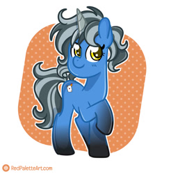 Size: 886x902 | Tagged: safe, artist:redpalette, oc, oc only, oc:corvus, earth pony, pony, abstract background, cute, digital art, earth pony oc, simple background, smiling, solo, white background