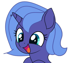 Size: 2167x1884 | Tagged: safe, edit, editor:dassboshit, princess luna, alicorn, pony, g4, cute, female, filly, foal, happy, lunabetes, simple background, solo, transparent background, woona, younger