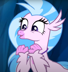 Size: 721x766 | Tagged: safe, screencap, silverstream, classical hippogriff, hippogriff, g4, uprooted, cropped, cute, diastreamies, jewelry, necklace, solo