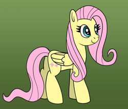 Size: 1086x927 | Tagged: safe, artist:platinumdrop, fluttershy, g4, butt, gradient background, plot, simple background, solo, ych example, your character here