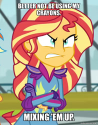 Size: 800x1020 | Tagged: safe, edit, edited screencap, screencap, sunset shimmer, human, equestria girls, g4, my little pony equestria girls: friendship games, caption, english, family guy, image macro, male, text