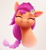 Size: 1804x1980 | Tagged: safe, artist:luminousdazzle, sunny starscout, earth pony, pony, g5, my little pony: a new generation, braid, braided ponytail, bust, cute, daaaaaaaaaaaw, eyes closed, female, flower, flower in hair, happy, mare, portrait, semi-realistic, simple background, smiling, solo, sunnybetes, weapons-grade cute