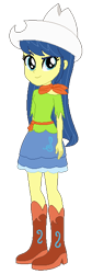 Size: 206x612 | Tagged: safe, artist:flameprincess3535, fiddlesticks, human, equestria girls, g4, apple family member, boots, clothes, cowboy boots, cowboy hat, cowgirl, equestria girls-ified, female, hat, shoes, simple background, skirt, solo, stetson, transparent background