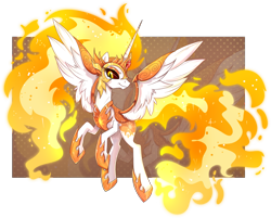 Size: 2329x1874 | Tagged: safe, artist:lavender-bases, daybreaker, alicorn, pony, g4, base used, concave belly, female, full body, high res, mane of fire, mare, passepartout, simple background, slender, spread wings, thin, transparent background, wings, zoom layer