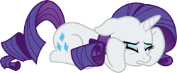 Size: 7246x3000 | Tagged: safe, artist:cloudy glow, rarity, pony, unicorn, g4, the beginning of the end, .ai available, crying, eyes closed, female, floppy ears, mare, simple background, solo, transparent background, vector