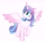 Size: 2434x2337 | Tagged: safe, artist:peachmichea, princess flurry heart, alicorn, pony, g4, high res, older, older flurry heart, simple background, smiling, solo, spread wings, white background, wings