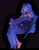 Size: 2273x2935 | Tagged: safe, artist:peachmichea, princess luna, human, g4, barefoot, black background, clothes, dress, feet, female, high res, horn, horned humanization, humanized, missing shoes, nail polish, palindrome get, simple background, solo, toenail polish, winged humanization, wings
