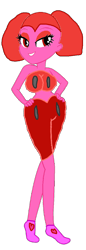 Size: 400x1166 | Tagged: safe, artist:smbros, oc, oc only, oc:lovely hearty, human, equestria girls, g4, big breasts, breasts, clothes, crossover, eyeshadow, hand on hip, heart, humanized, makeup, nurse, pigtails, power up gals, power-up, shoes, simple background, solo, super mario bros., transparent background, wide hips
