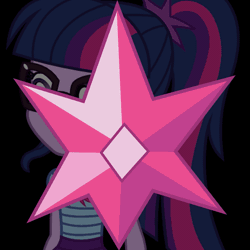 Size: 1111x1111 | Tagged: safe, artist:sasami87, artist:seahawk270, sci-twi, twilight sparkle, human, equestria girls, equestria girls series, g4, animated, black background, element of magic, geode of telekinesis, magical geodes, simple background