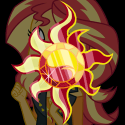 Size: 1111x1111 | Tagged: safe, artist:cloudy glow, artist:sasami87, sunset shimmer, human, equestria girls, g4, my little pony equestria girls: better together, animated, black background, element of empathy, gif, simple background