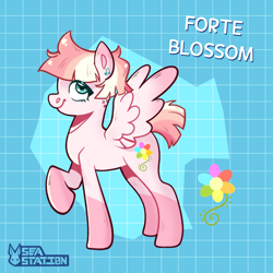 Size: 2000x2000 | Tagged: safe, artist:seasemissary, oc, oc:forte blossom, pegasus, pony, female, high res, mare, solo