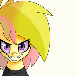 Size: 1896x1864 | Tagged: safe, artist:cuttooth80808, part of a set, oc, oc only, oc:princess schizo, earth pony, pony, album, album cover, album parody, aphex twin, creepy, creepy smile, earth pony oc, idm, looking at you, music, parody, part of a series, richard d. james, schizo en diferentes albums/videos musicales, schizo on different albums/music videos, smiling, smiling at you, solo