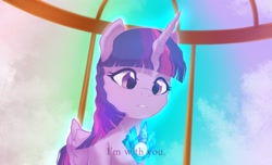 Size: 2048x1247 | Tagged: safe, alternate version, artist:maren, twilight sparkle, alicorn, pony, g5, my little pony: make your mark, my little pony: make your mark chapter 2, spoiler:my little pony: make your mark chapter 2, english, scene interpretation, twilight sparkle (alicorn)