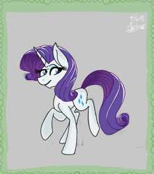 Size: 841x950 | Tagged: safe, artist:peanutbuttersqaures, rarity, pony, unicorn, g4, 2015, female, mare, old art, solo