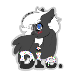 Size: 369x377 | Tagged: safe, artist:luna_mcboss, oc, oc:double stuff, pegasus, pony, blue eyes, blushing, bust, colored, cute, feathered wings, female, flat colors, folded wings, glasses, gray coat, letter, looking up, outline, pegasus oc, pony oc, simple background, solo, transparent background, white mane, wings