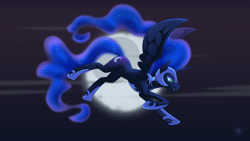 Size: 1920x1080 | Tagged: safe, artist:mysticalpha, nightmare moon, alicorn, pony, g4, moon, solo