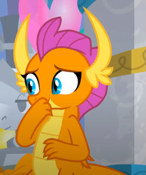 Size: 545x653 | Tagged: safe, screencap, smolder, dragon, g4, my little pony: friendship is magic, she's all yak, cropped, dragoness, female, solo